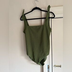 & Other Stories Olive Green One Piece Swimsuit